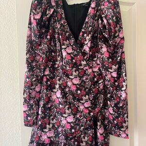 Forever 21 Pink and Black Floral Dress